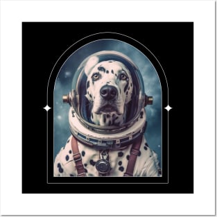 retro astronaut dog Posters and Art